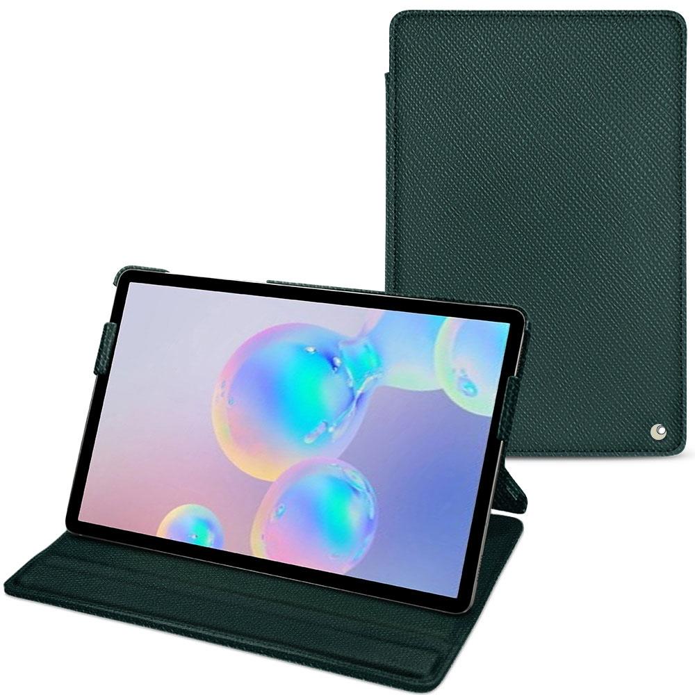 Noreve Lederschutzhülle horizontal (Galaxy Tab S6), Tablet Hülle, Grün