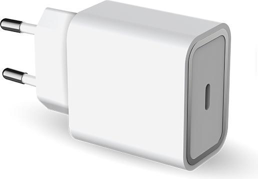 Actual product image Bigben Connected FPCS 1 USB C 25W+CBL C/C 1.2mRecyclWHITE (25 W, 1 portion)