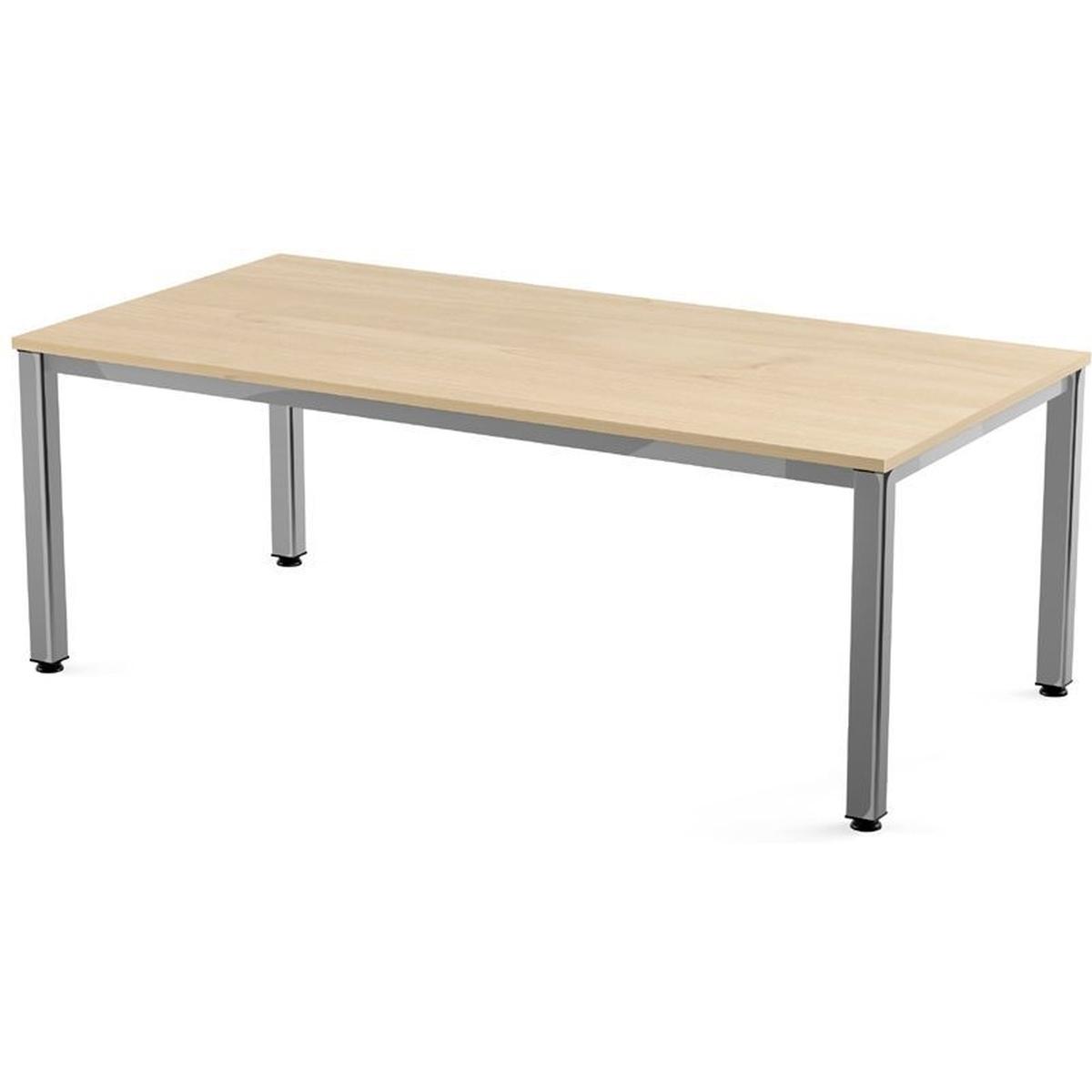 Rocada, Schreibtisch, Schreibtisch Executive BxTxH 200x100x73cm Gestell verchromt Platte Melamin buche (200 x 100 x 73 c...