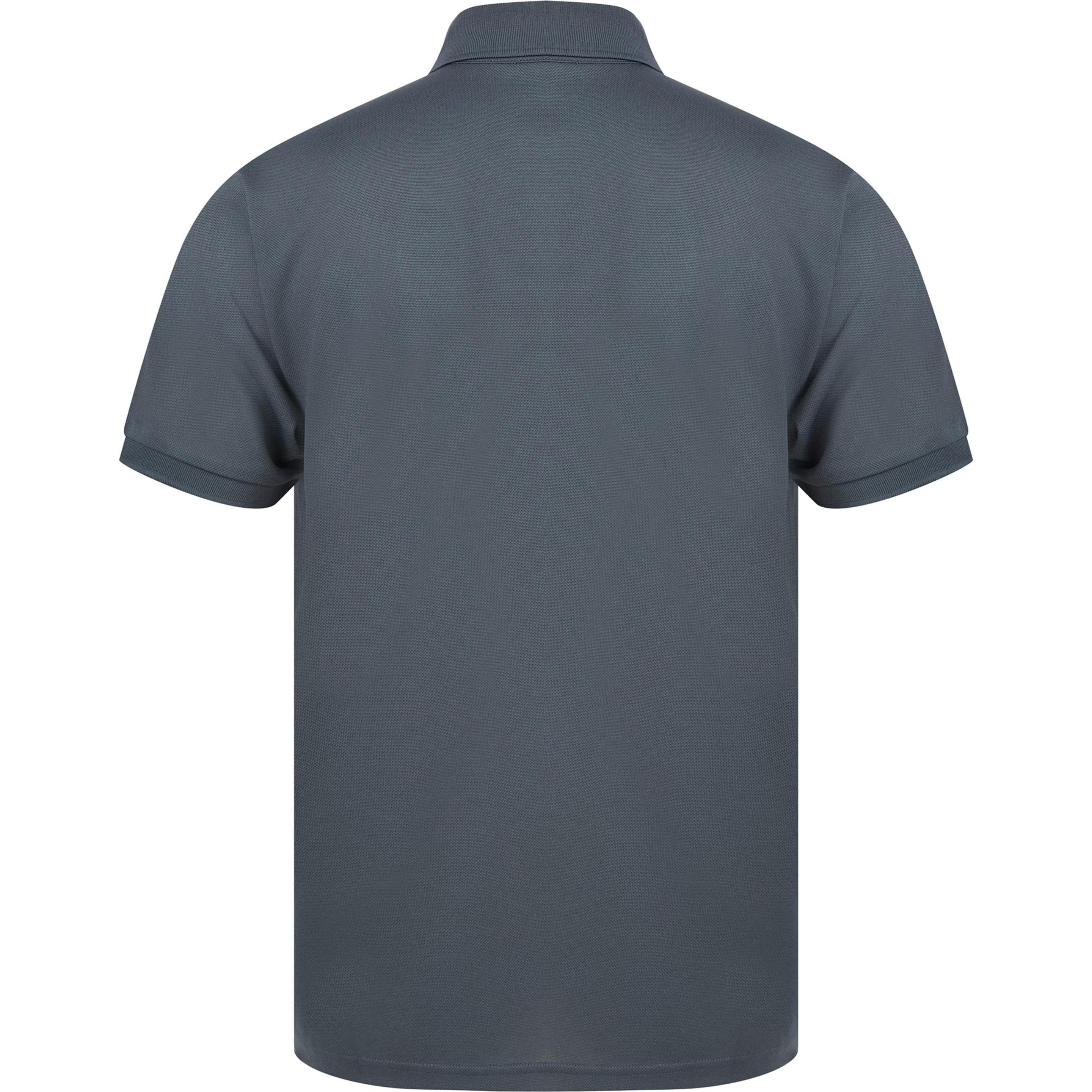 Henbury, Herren, Shirt, Polo-Shirt aus recyceltem Polyester, Schwarz, (L)