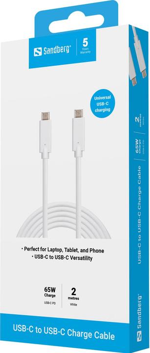 Produktbild Sandberg USB-C Charge Cabel (2 m, USB 2.0, 65 W)
