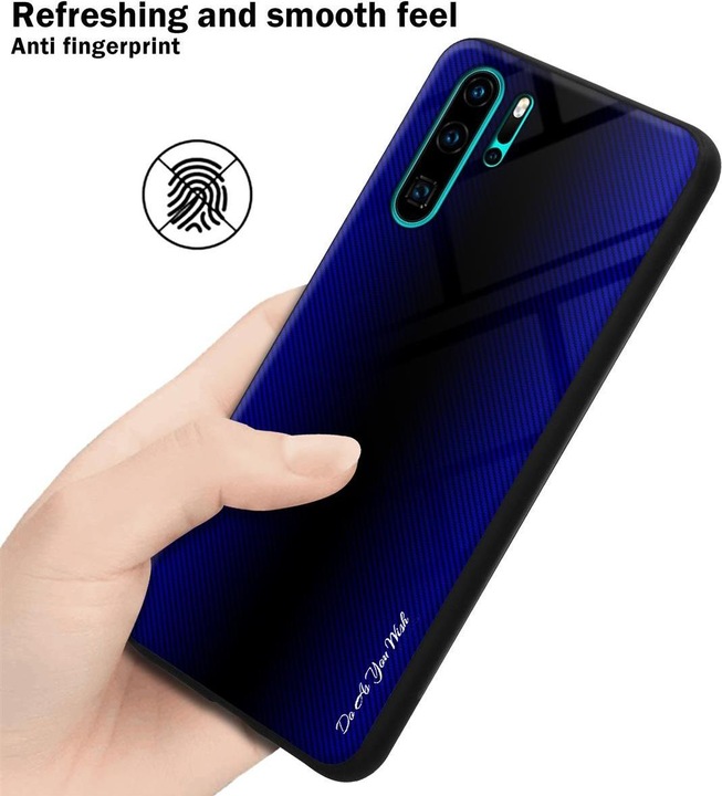 Productafbeelding Cadorabo TPU gestreepte glasplaat (Huawei P30 Pro)