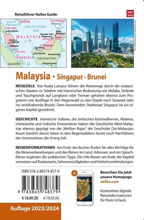 Produktbild Nelles Guide Reiseführer Malaysia - Singapur - Brunei (Deutsch, Nelles Verlag, 2024)