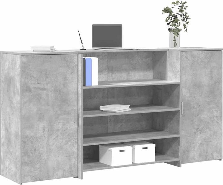 Immagine prodotto VidaXL Bancone reception grigio cemento 200x50x103,5 cm bancone reception in legno