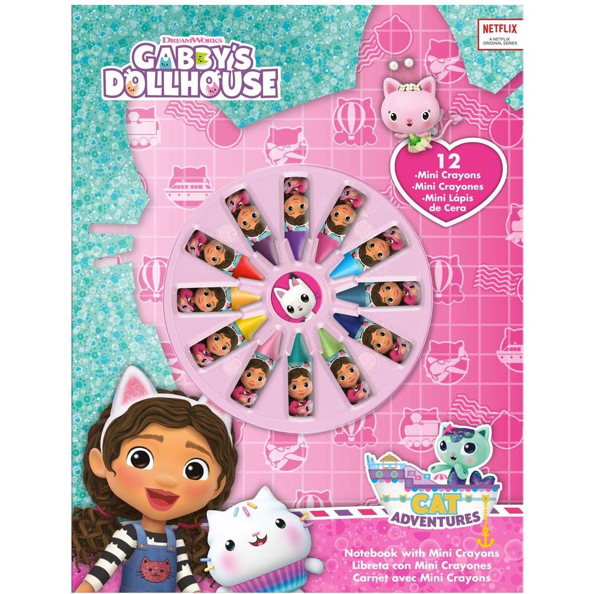 Kids Euroswan, Quaderni + Bloc notes, Notizbuch GABBY'S DOLLHOUSE mit mini Wachsmalstiften