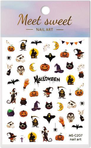 Produktbild Nagellack24 Nail Art Sticker Selbstklebend Mix Halloween