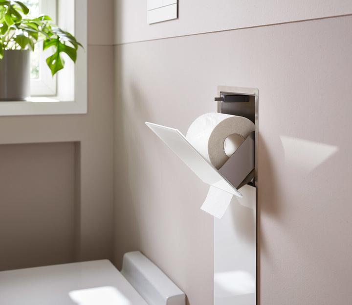 Actual product image Emco asis module pure WC module, flush-mounted, door hinge right, two-part glass front, 600x170mm