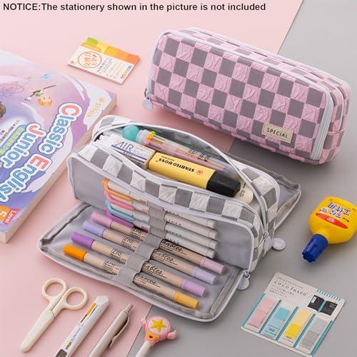 Image du produit Only-Bags.Store Trousse à crayons avec 3 compartiments Trousse à crayons de grande capacité Trousse à crayons pour