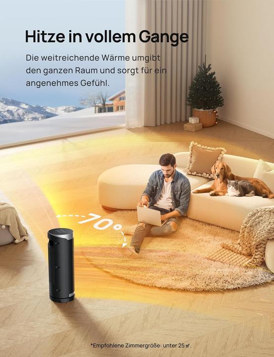 Actual product image Dreo PTC Keramik Heizlüfter mit Fernbedienung (1800 W)