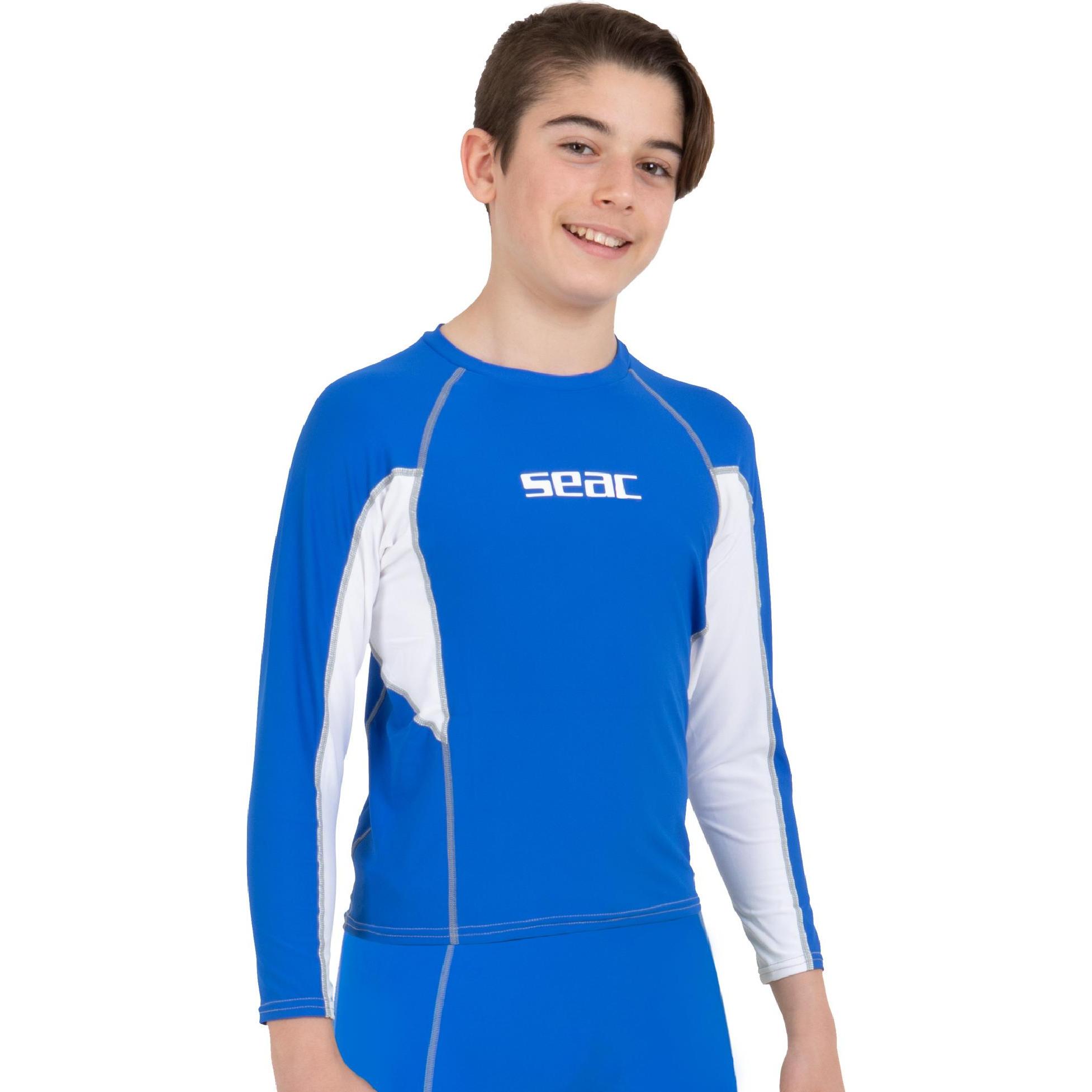 Seac, Unisex, Badeshirt, Raa Lang Evo, Blau, Weiss, (12)