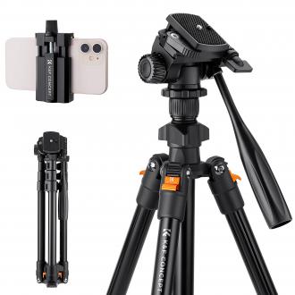 Immagine prodotto K&F Concept K234A0 Videostativ mit 3D-Kopf und Telefonhalter