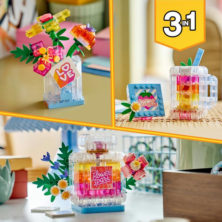Produktbild LEGO Parfümflasche mit Blumendeko