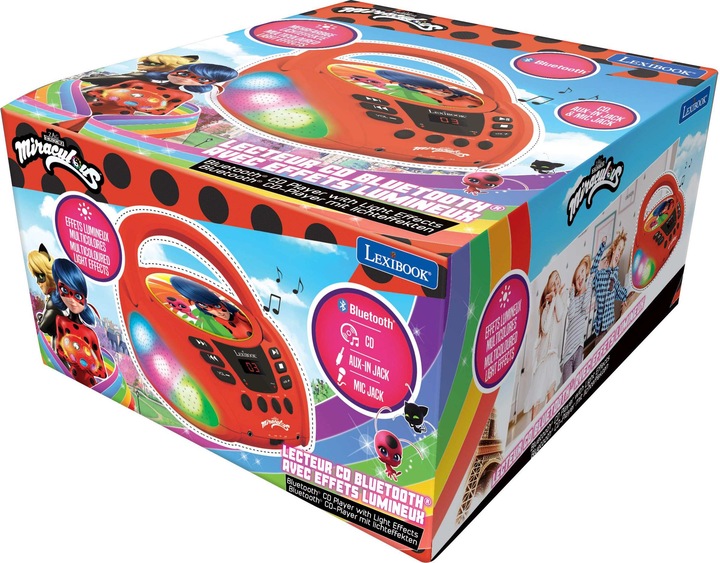 Image du produit Lexibook Lecteur CD Bluetooth Miraculous avec effets lumineux