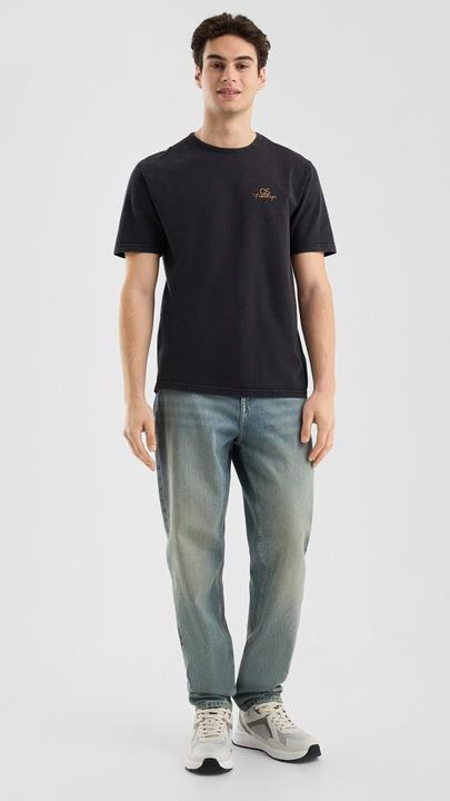 Actual product image S.Oliver T-Shirt Gewaschenes T-Shirt mit Front- und Rückenprint (S)