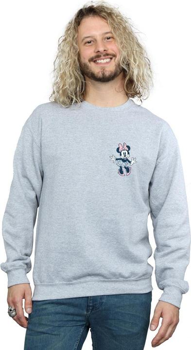 Actual product image Disney Mens Minnie Mouse Dancing Chest Sweatshirt (S)