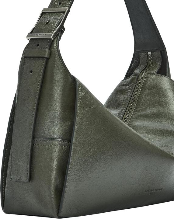 Actual product image Liebeskind Berlin Hobo M Lou Cracked Leather Forest