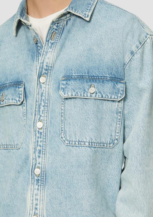Produktbild S.Oliver Hemd Denim-Overshirt mit aufgesetzten Brusttaschen (XL)