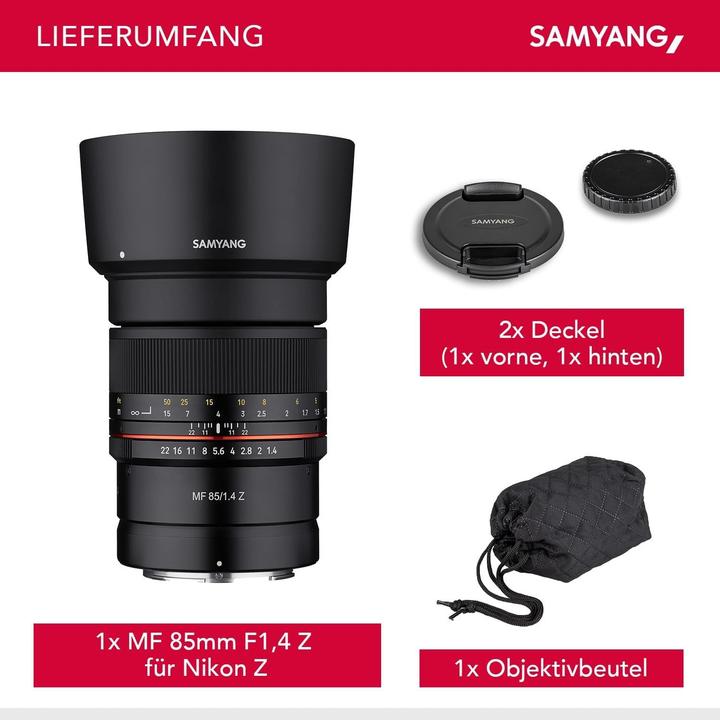 Produktbild Samyang 85mm f/1.4 Nikon Z (Nikon Z, Vollformat)