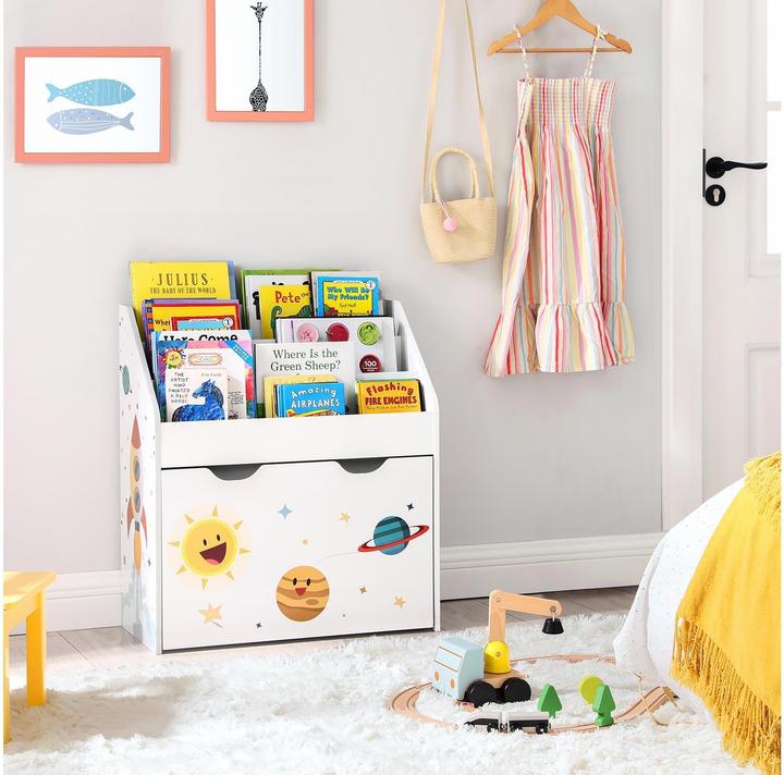 Immagine prodotto Songmics Kinderregal weiss 62,5 x 29,5 x 70,0 cm (62.50 x 29.50 x 70 cm)