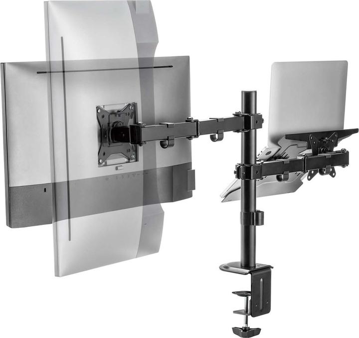 Produktbild Wiltec 2in1 Halterung für Monitor & Laptop Monitorhalter Notebookhalter VESA (Tisch, 32", 9 kg)