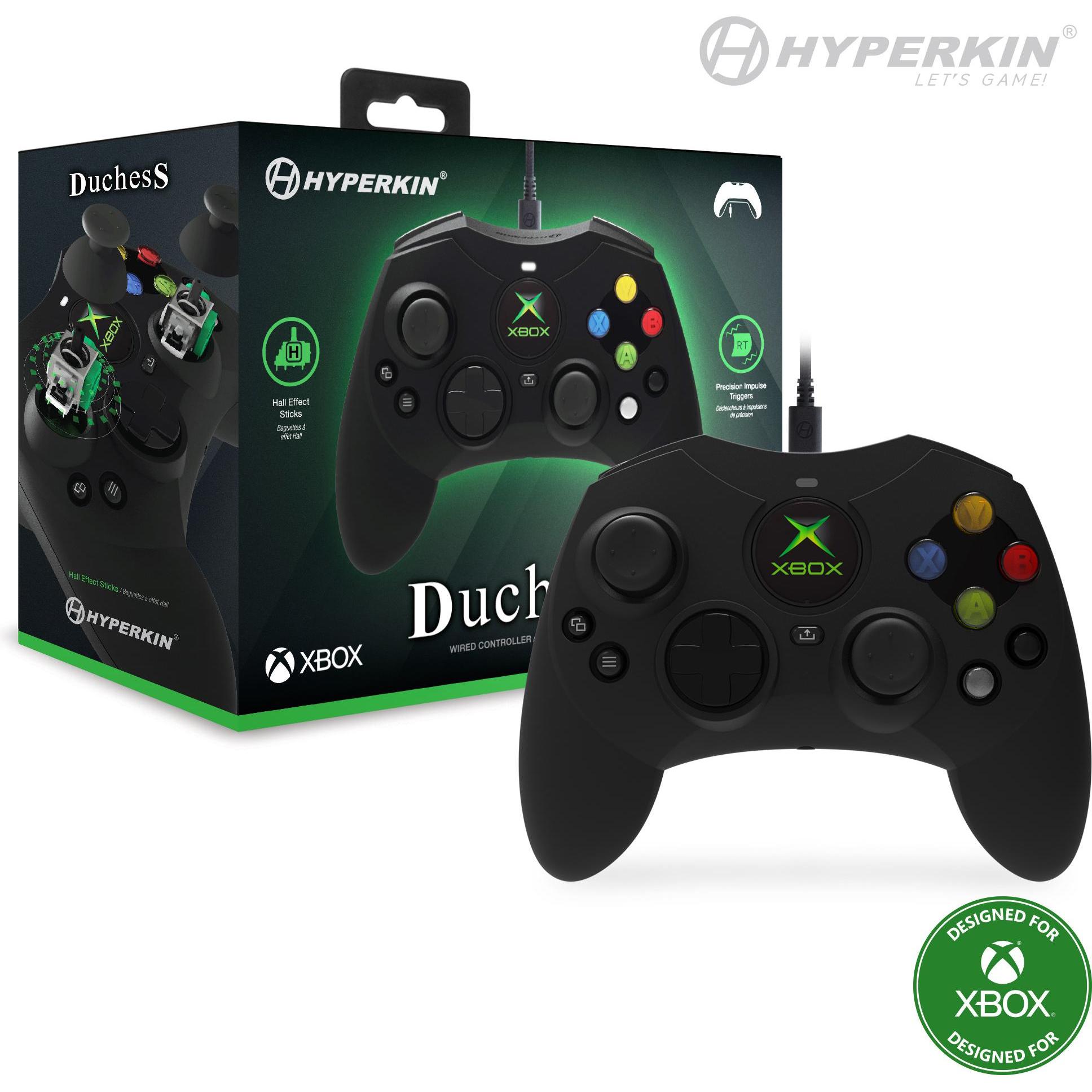 Hyperkin DuchesS Wired Controller (Xbox Serie S, Windows, Xbox One S, Xbox Series X), Controller gaming, Nero