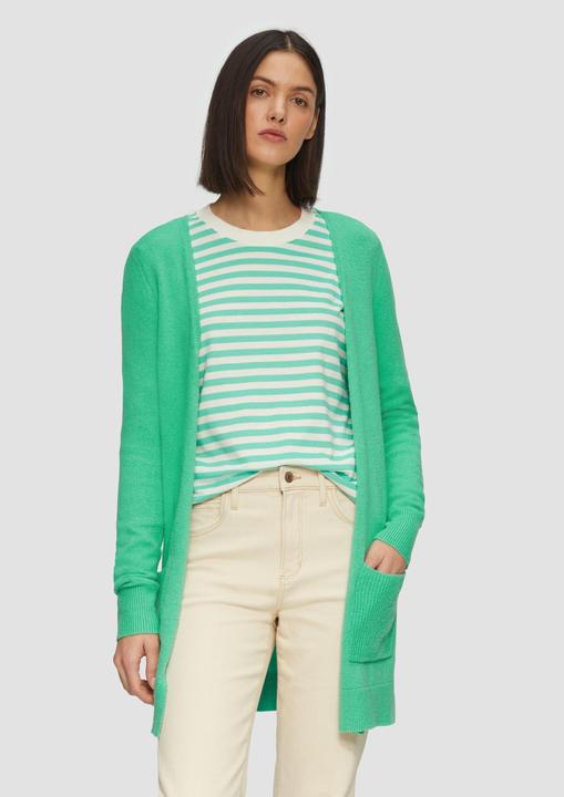 Produktbild s.Oliver Strickjacke Strickjacke mit Rippbündchen (40)