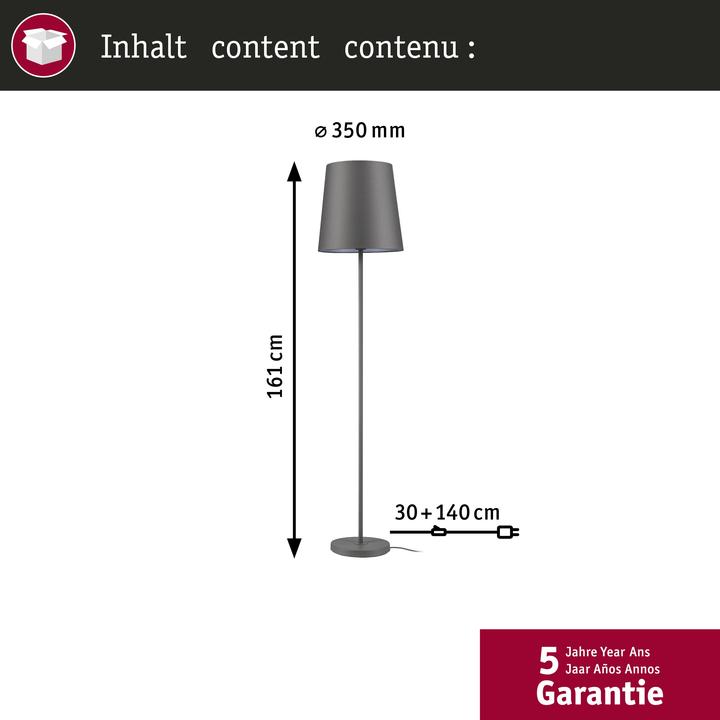 Actual product image Paulmann Stellan II 80105 Stehlampe E27 Grau (E27)