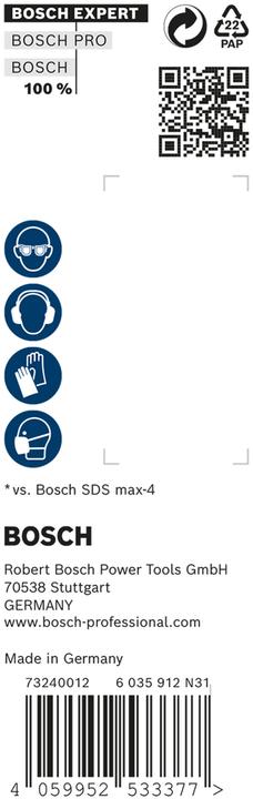 Produktbild Bosch Professional Zubehör EXPERT SDS max-8X Hammerbohrer, 18 x 200 x 340 mm, 5 Stück (18 Millimeter)