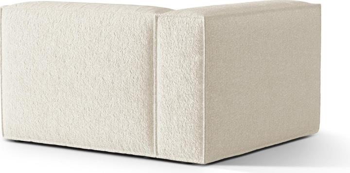 Image du produit Micadoni Canapé Modulaire Boucle Gauche, "Nuria", 1 Place, Ivoire, 125x110x72 Fabriqué en Europe