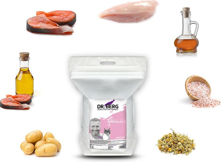 Produktbild Dr. Berg Trockenfutter Felikatessen Huhn+Lachs, 10 kg (Adult, 1 Stk., 10000 g)
