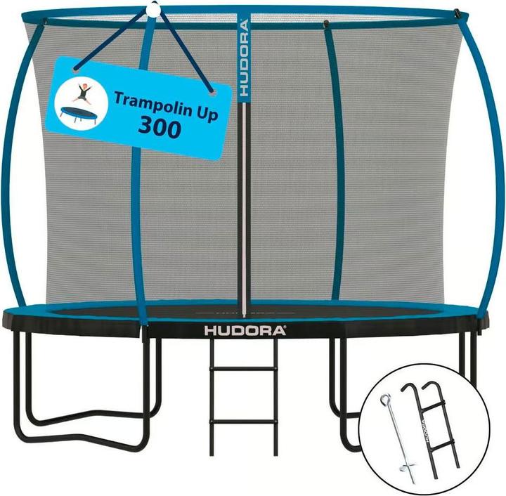 Produktbild Hudora Trampolin Up 300 - Blau (300 cm)
