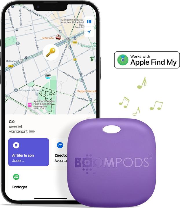 Image du produit Boompods BP-TARPUR Airtag Schlüsselanhänger (iOS)