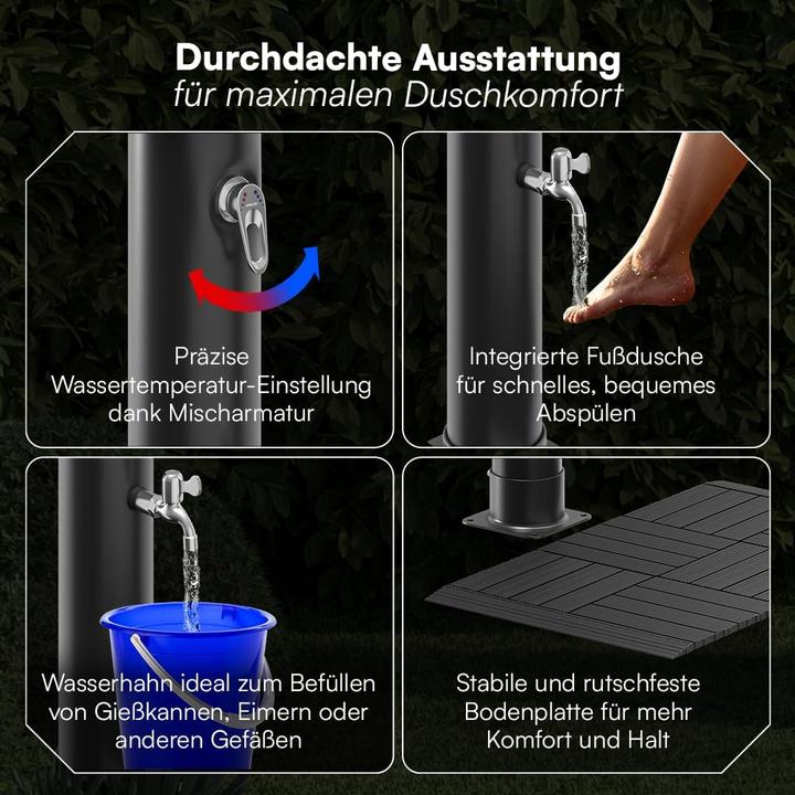 Produktbild Steelsøn Solardusche mit Bodenplatte