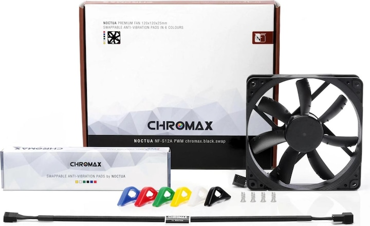 Produktbild Noctua NF-S12A PWM chromax.black.swap (120 mm, 1 x)