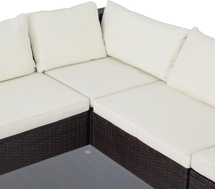 Actual product image Casaria Poly Rattan Lounge Set