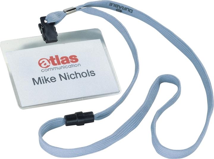 Actual product image Durable Name badge with textile ribbon