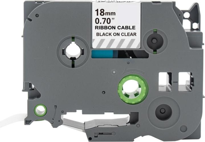 Immagine prodotto Hermex Alternatives Etikettenband zu Brother TZe-FX141 Beschriftungsband (1.80 cm, Nero, Trasparente)