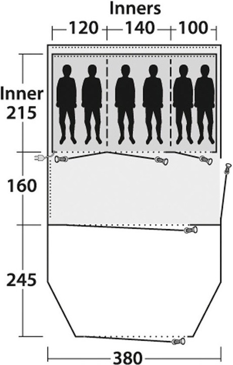 Produktbild Outwell Collingwood 6 (Tunnelzelt, 22.90 kg, 6 Personen)