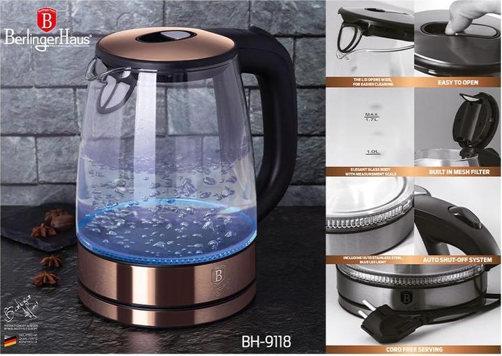 Actual product image BerlingerHaus ELECTRIC KETTLE 1.7l BH-9118 ROSE GOLD (1.70 l)
