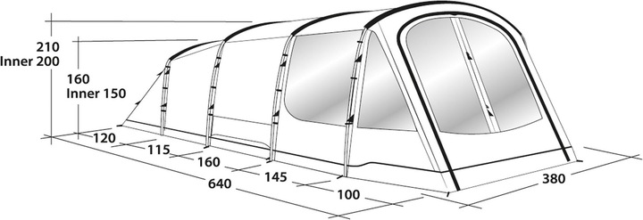 Produktbild Outwell Collingwood 6 (Tunnelzelt, 22.90 kg, 6 Personen)
