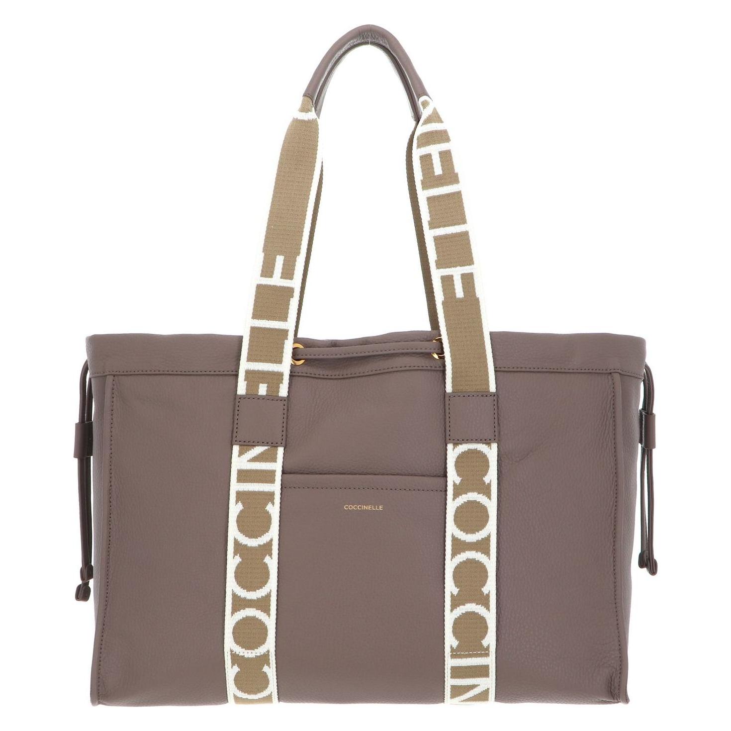 Coccinelle, Damen, Handtasche, 2Day Signature Handbag Grained Leather, Braun