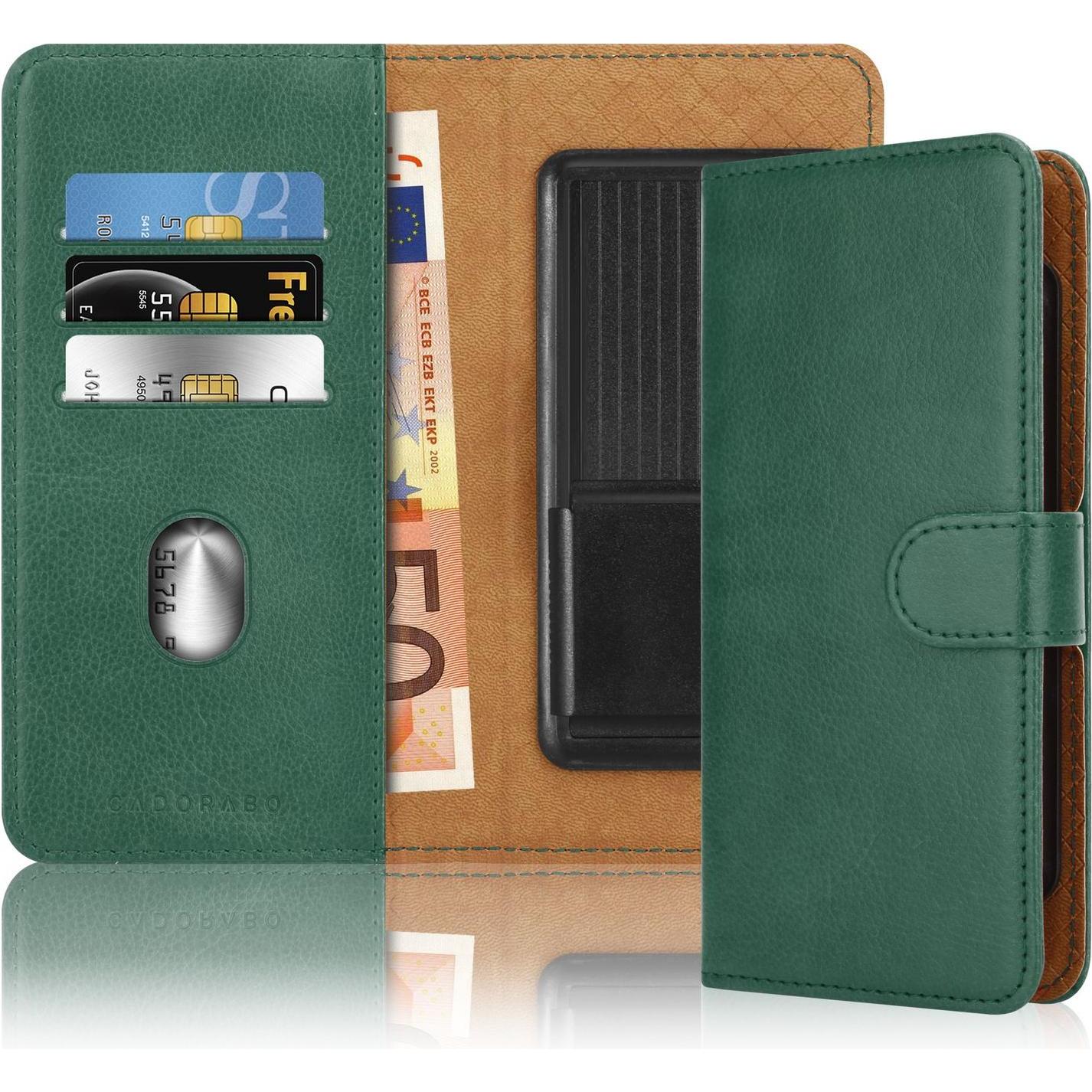 Cadorabo Hülle für WIKO SUNNY Book Case Style (Wiko Sunny), Smartphone Hülle, Grün