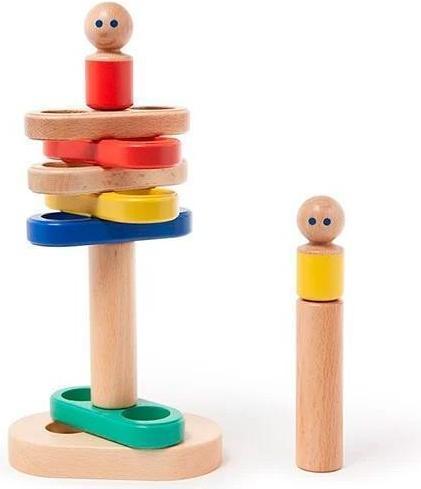 Actual product image Tegu Baby Big Magnetic Stacker 12 parts