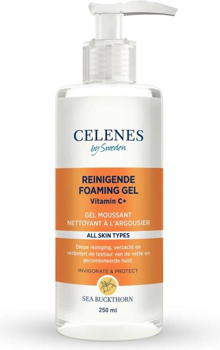 Actual product image Celenes By Sweden Sea Buckthorn Cleansing Foam Gel With Vitamin C, 250ml (Cleansing Foam, 250 ml)