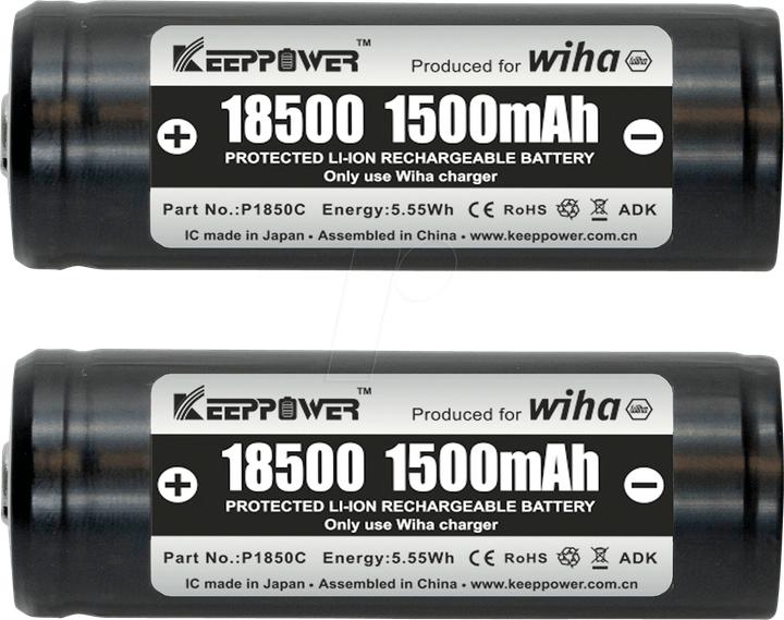 Wiha Ersatzakkus 18500 Li-Ion 2 Stk. in Box (41914)