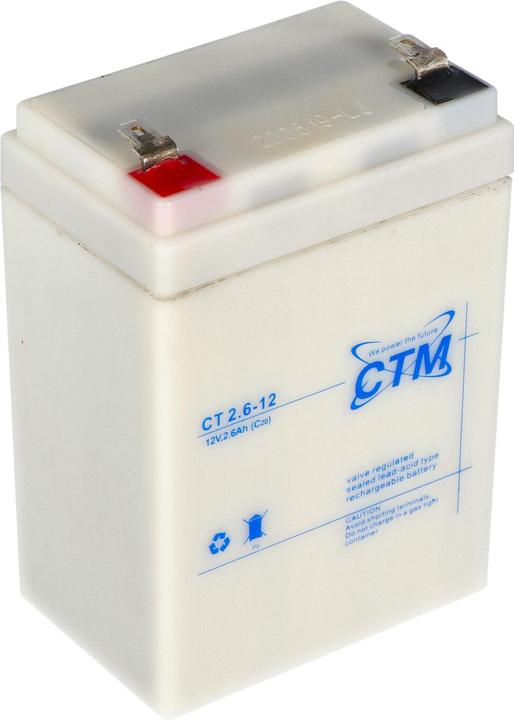 Produktbild CTM Akku 2.6-12, MP2,2-12D, MP2.2-12D, RLl1226, 6FM2.6 (12 V, 2.60 Ah)