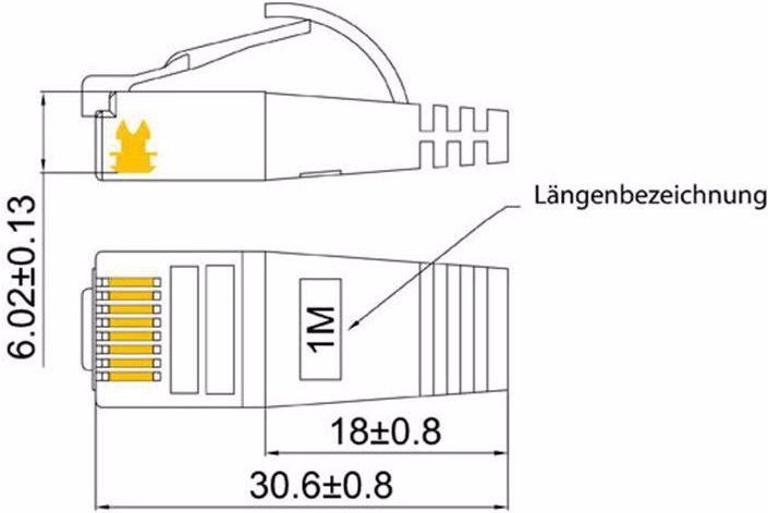 Productafbeelding Wirewin Netwerkkabel (STP, CAT6, 0.75 m)