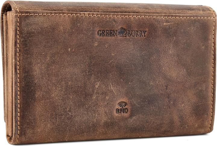 Produktbild Greenburry Biker Geldbörse RFID Schutz Leder 17 cm