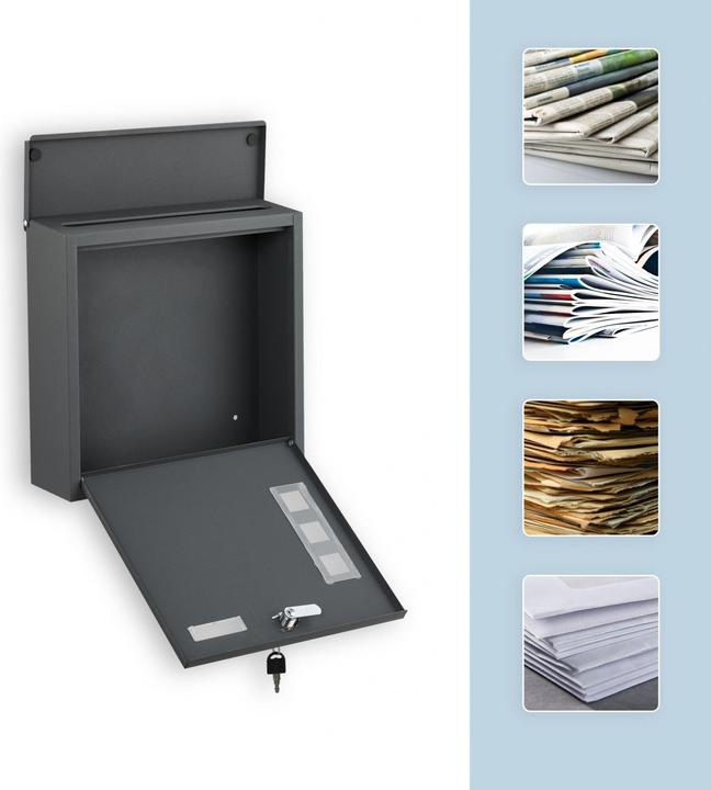 Actual product image Relaxdays Briefkasten mit Sichtfenster