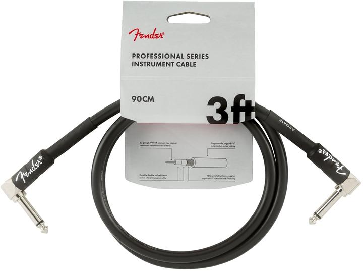 Image du produit Fender Câble Professional 0,9m bk 2xang. (0.90 m)